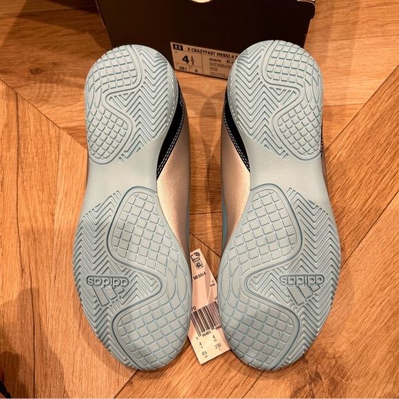 Brand NEW with Tags! Adidas X Crazyfast Messi soccer shoes blue silver black 4.5 - Picture 12 of 13